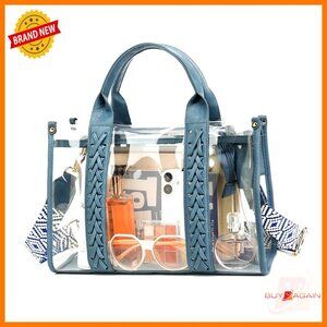 Clear Stadium Approved Tote Bag Waterproof Crossbody Handbag Large